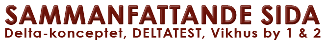 Sammanfattande sida: Deltakonceptet, Deltatest & Vikhus